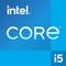 Logo Intel na niebieskim tle, tekst 'intel Core i5'.