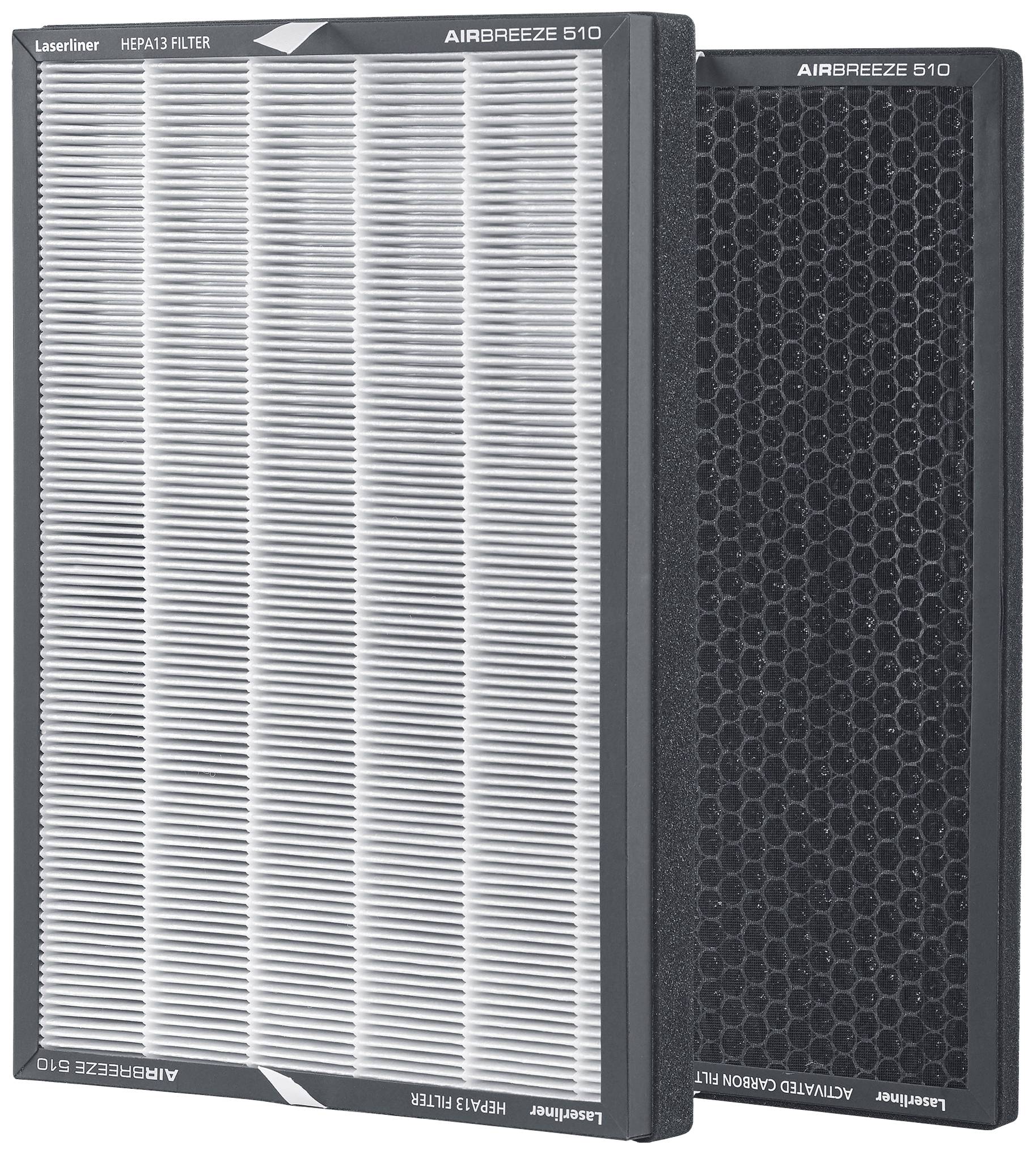Laserliner 085.511A AirBreeze 510 Filter-Set Filtr zamienny 110 m² biało-czarny