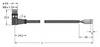Turck 6630050 Kabel połączeniowy czujnika/aktuatora PSW4M-2/TXG, piny: 4, 2 m, 1 szt.