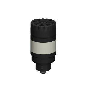 Czarny cylindryczny przedmiot z szarym pasem pośrodku, prawdopodobnie element techniczny lub filtr.