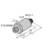 Rysunek techniczny cylindrycznego adaptera z różnymi gwintami i wymiarami: długość 57,7 mm, średnica 24 mm, rozmiary przyłączy M12 x 1 oraz 7/16-20UNF.
