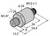 Rysunek techniczny cylindrycznego adaptera z gwintami: N1/4", M12x1. Wymiary: długość 54,4 mm, średnica 24 mm.