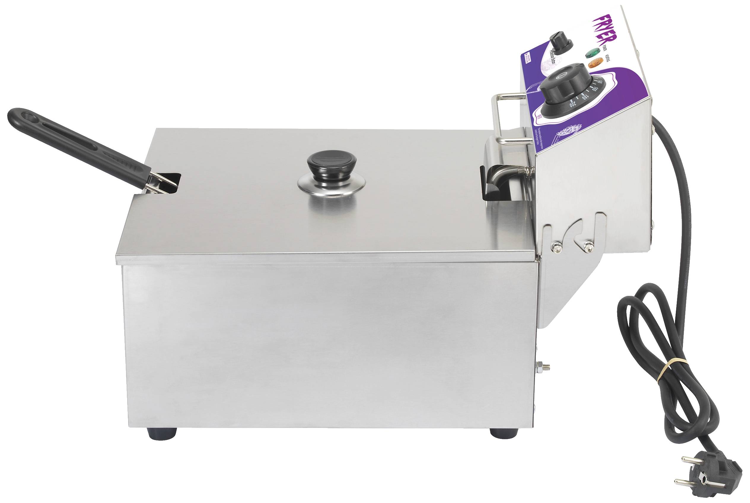 Фритюрниця 6 л з нержавіючої сталі, індикаторна лампочка