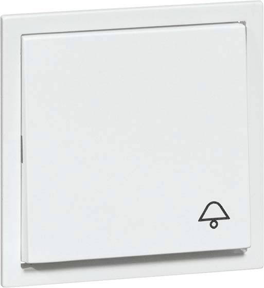 Włącznik światła z symbolem dzwonka, prawdopodobnie wskazujący na funkcję dzwonka do drzwi.