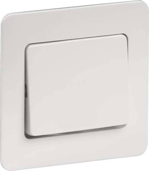 Wyłącznik światła w pozycji wyłączonej na białym tle.