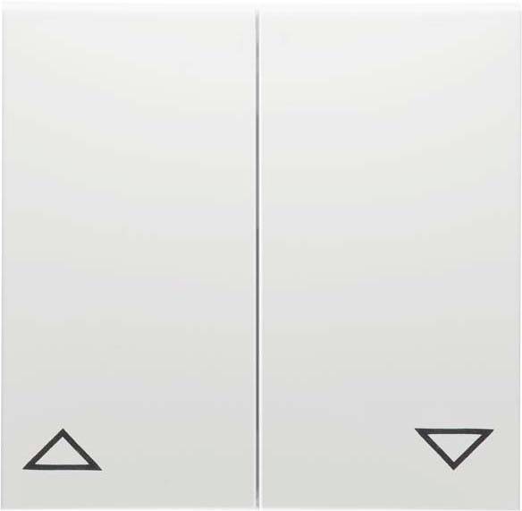 Dwa przełączniki światła obok siebie, jeden z trójkątem skierowanym w górę, a drugi z trójkątem skierowanym w dół.