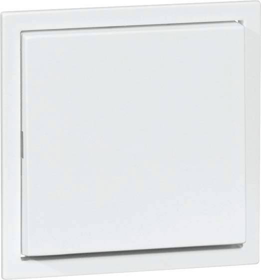 Biały włącznik światła na ścianie, w pozycji wyłączonej.