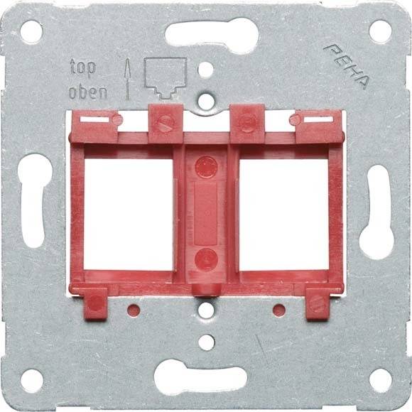 Metalowy rama z czerwoną płytą środkową z tworzywa sztucznego, oznaczona napisem 'top góra' po lewej stronie i 'PEHA' po prawej stronie.