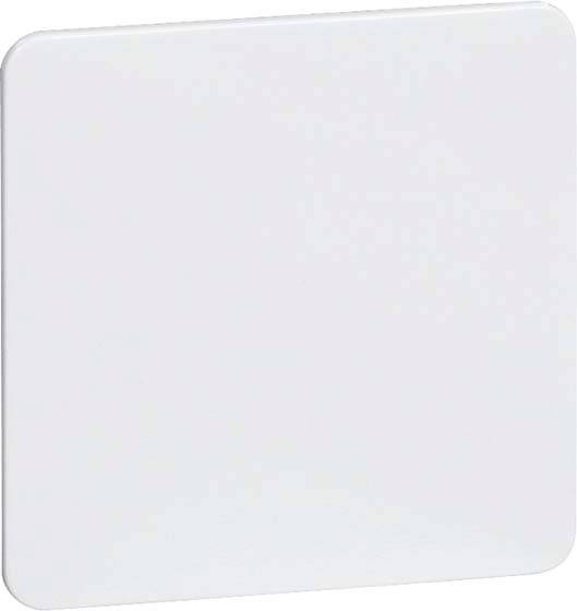 Biała, kwadratowa powierzchnia z lekko zaokrąglonymi rogami na jasnym tle.