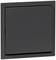 Czarny włącznik ścienny w nowoczesnym stylu, kwadratowy, o gładkiej powierzchni.