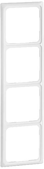 'Biały, prostokątny ramka z czterema otworami w układzie pionowym.'