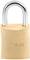 Mosiężny zamek z grawerem '222 C15', wskazujący na bezpieczeństwo i możliwość zamknięcia.
