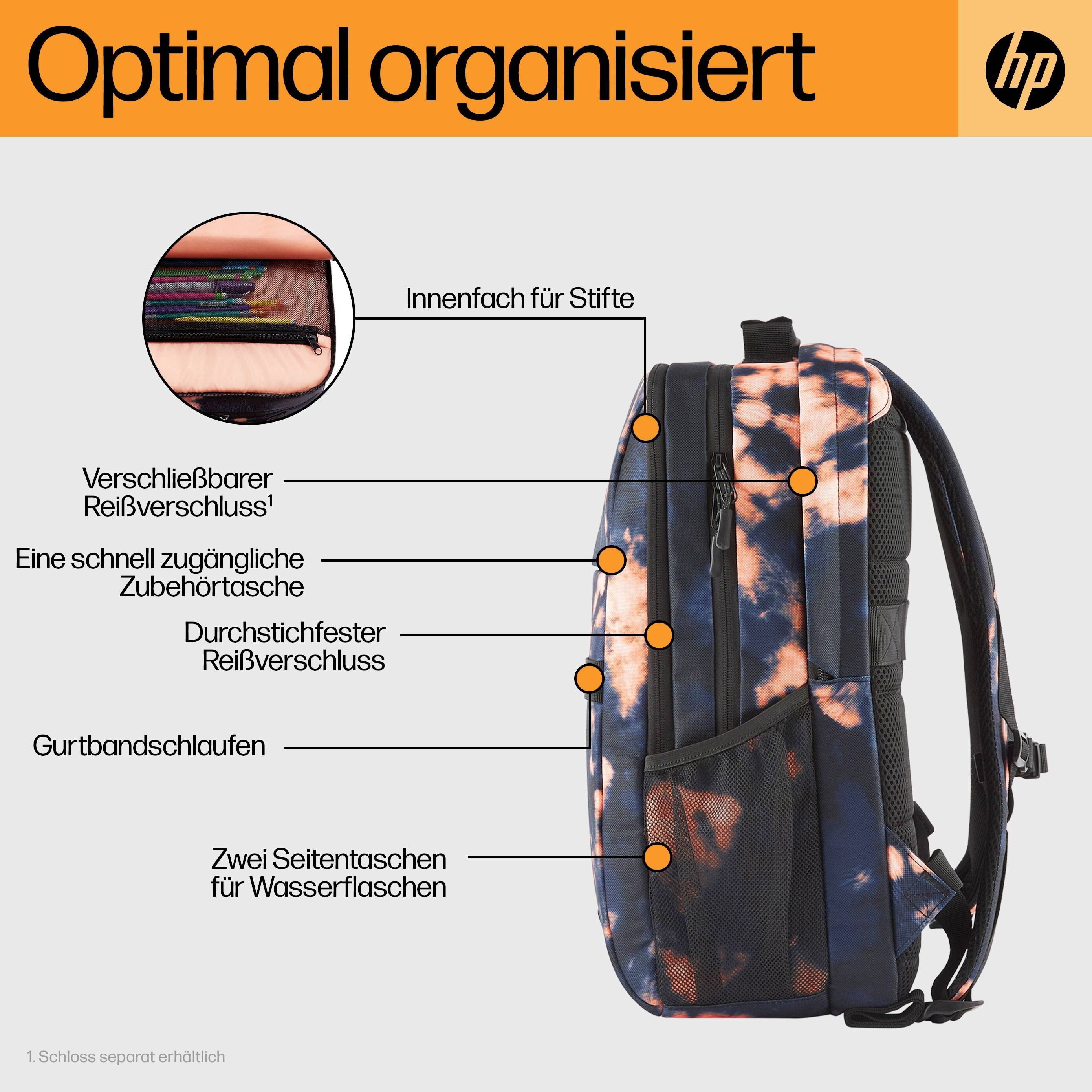 Optymalnie zorganizowany plecak z przegrodami wewnętrznymi, wytrzymałymi zamkami błyskawicznymi i bocznymi kieszonkami na butelki z wodą.