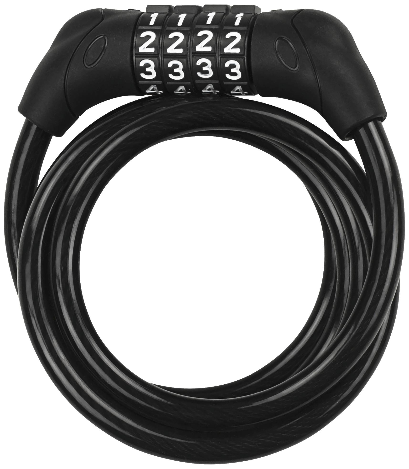 Спіральний велосипедний замок Burg Wächter, 1230 C 120, чорний, кодовий замок