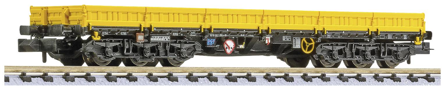 6-вісний платформний вагон Liliput L265691. Важкий вагон Samms 454, будівельний вагон DGB