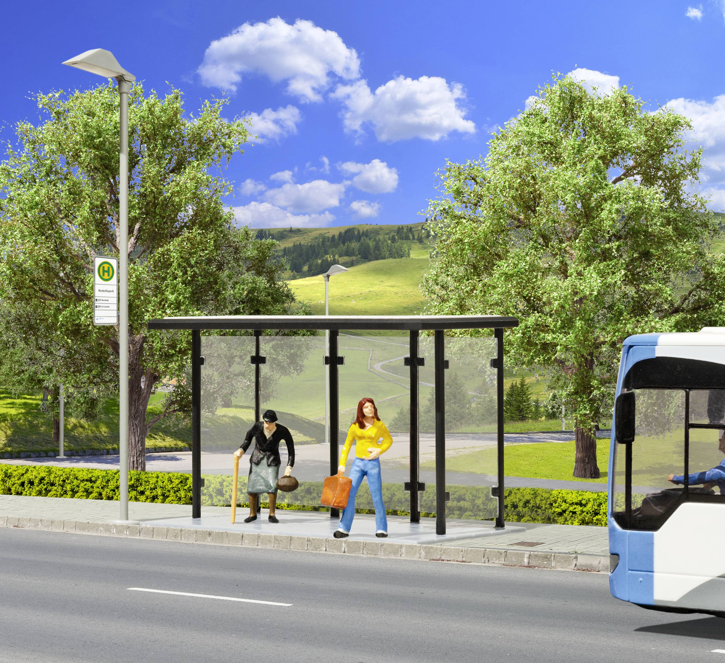 Автобусна зупинка з плоским дахом Комплект для складання Kibri 37125 N 1 шт.