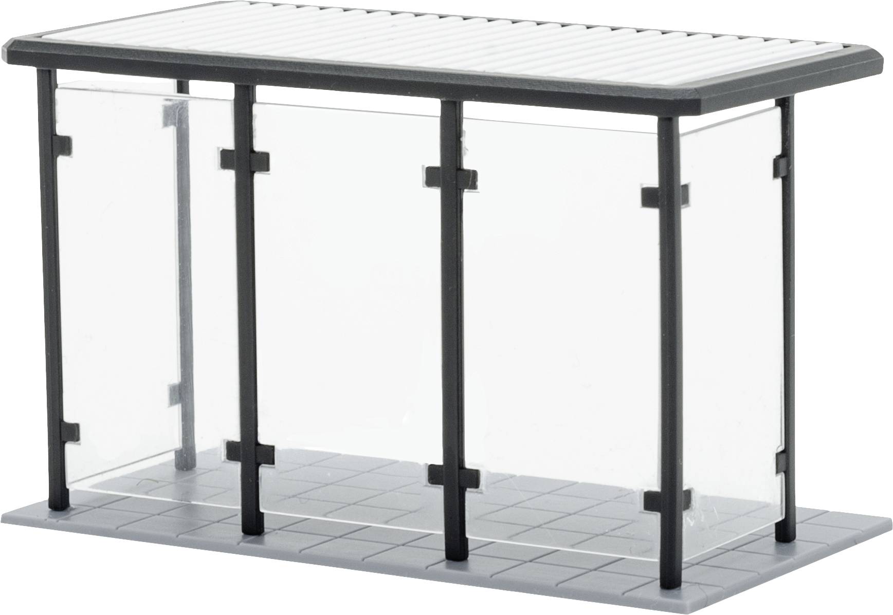 Автобусна зупинка з плоским дахом Комплект для складання Kibri 38179 H0 1 шт.