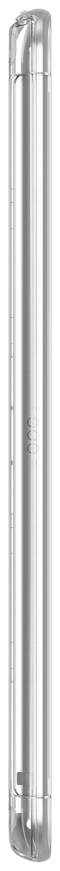 Srebrny cylindryczny obiekt ustawiony pionowo.