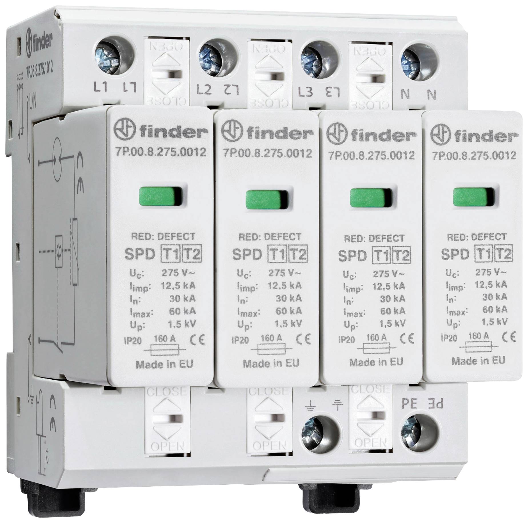 Ограничитель перенапряжения Finder 7P.05.8.275.1012 1 шт.