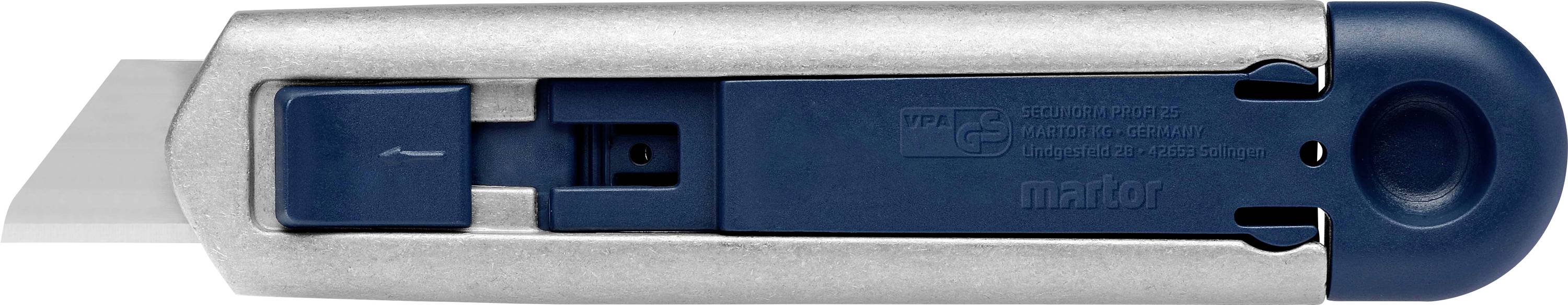 Універсальний безпечний ніж з детектором металу для використання в агресивних середовищах. З трапецієподібним лезом з нержавіючої 