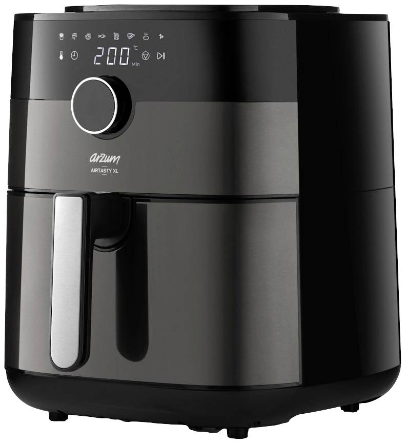Фритюрниця Arzum AR2074-G 6 л з функцією таймера, захист від перегріву, сріблястий, чорний