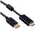 Przewód DisplayPort do HDMI, który łączy dwa urządzenia z różnymi złączami, przesyłając cyfrowe sygnały wideo.