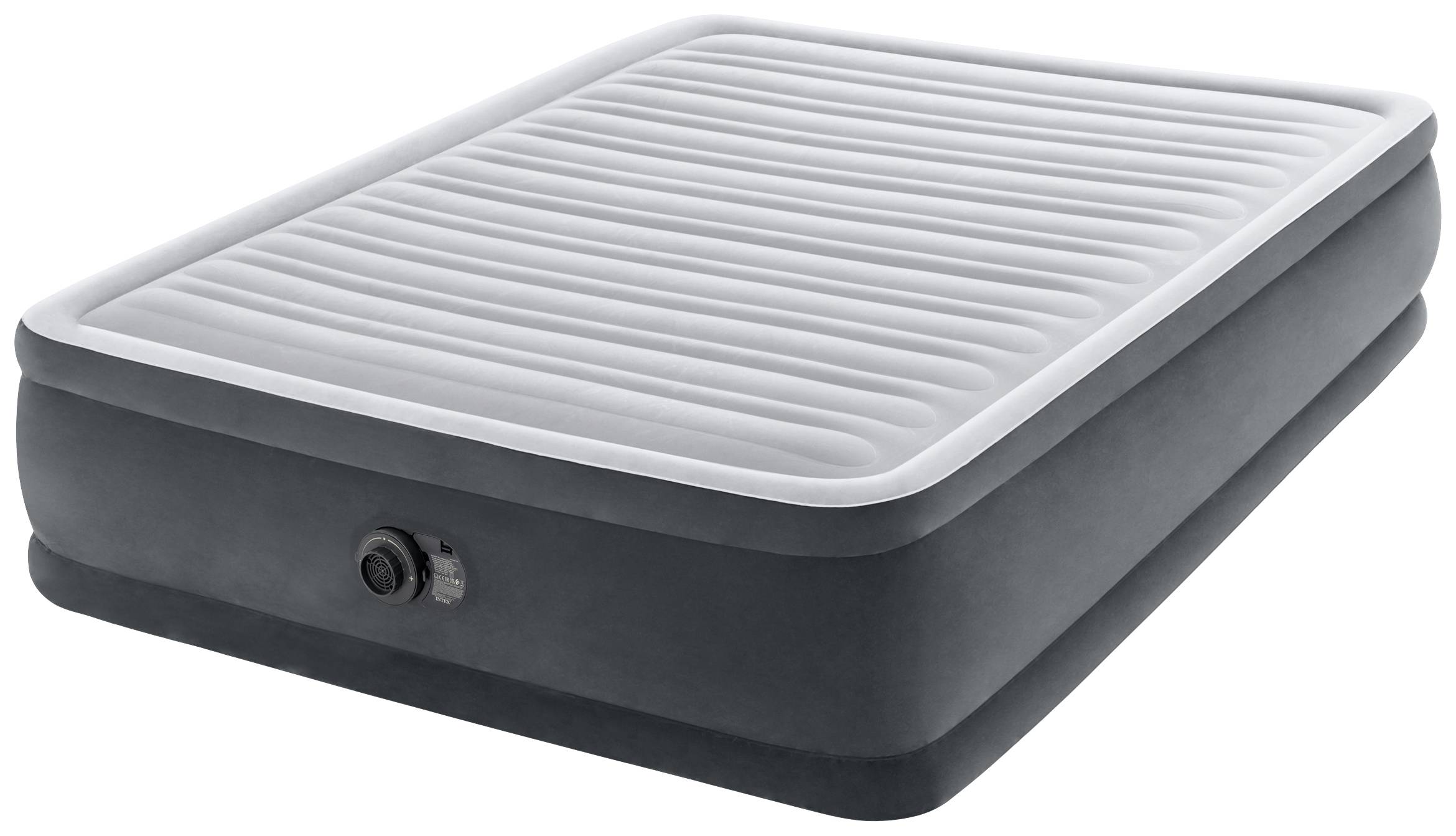 Надувний матрац Intex 64414ND QUEEN COMFORT-PLUSH (Д x Ш x В) 203 x 152 x 46 см сірий