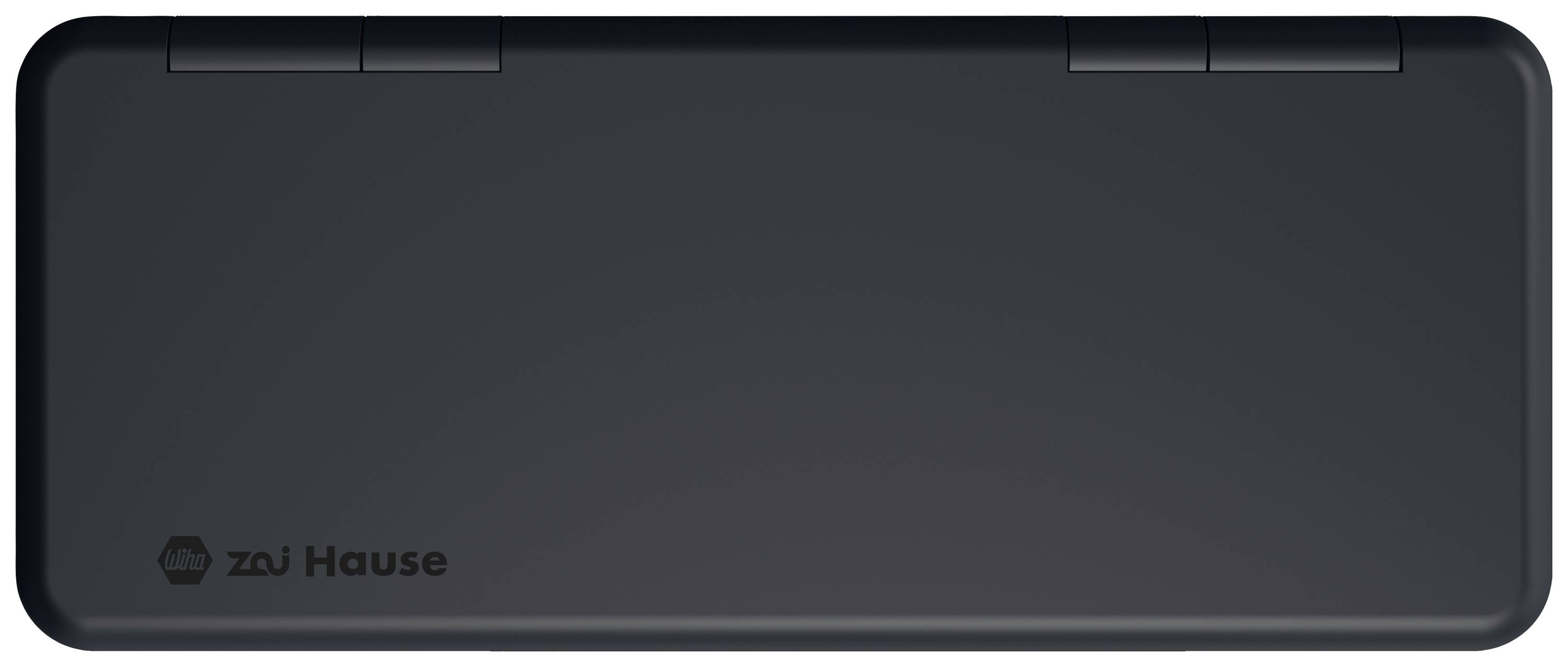 Czarna prostokątna obudowa z logo i napisem 'zdj Hause' w lewym dolnym rogu.