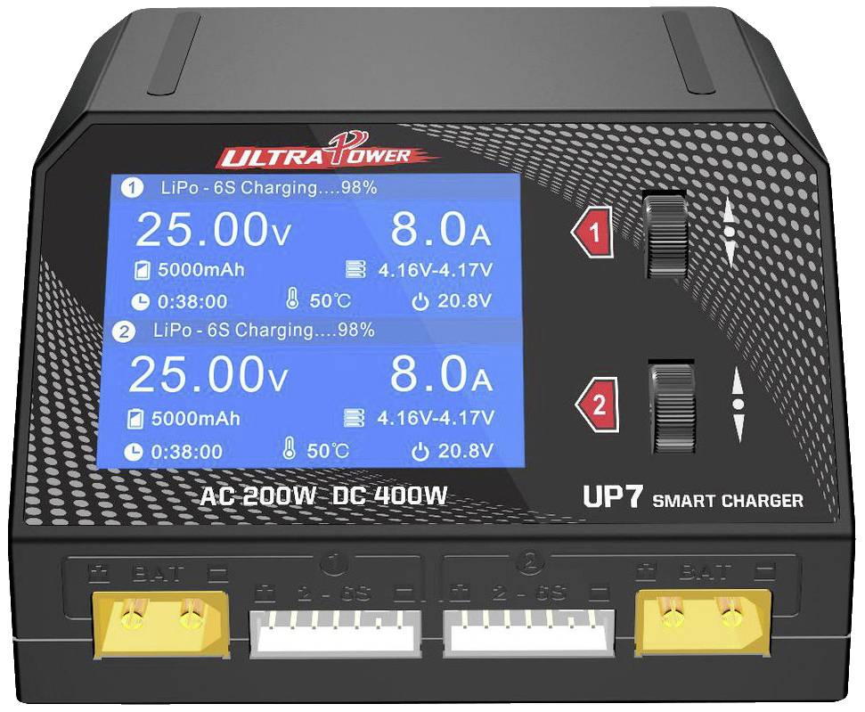 Зарядний пристрій Ultra Power 10A для літій-іонних, літій-полімерних, літій-фенольних, літій-високовольтних, нікель-метал-гідридни