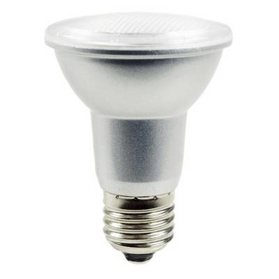 Srebrna żarówka LED z gwintem E27.