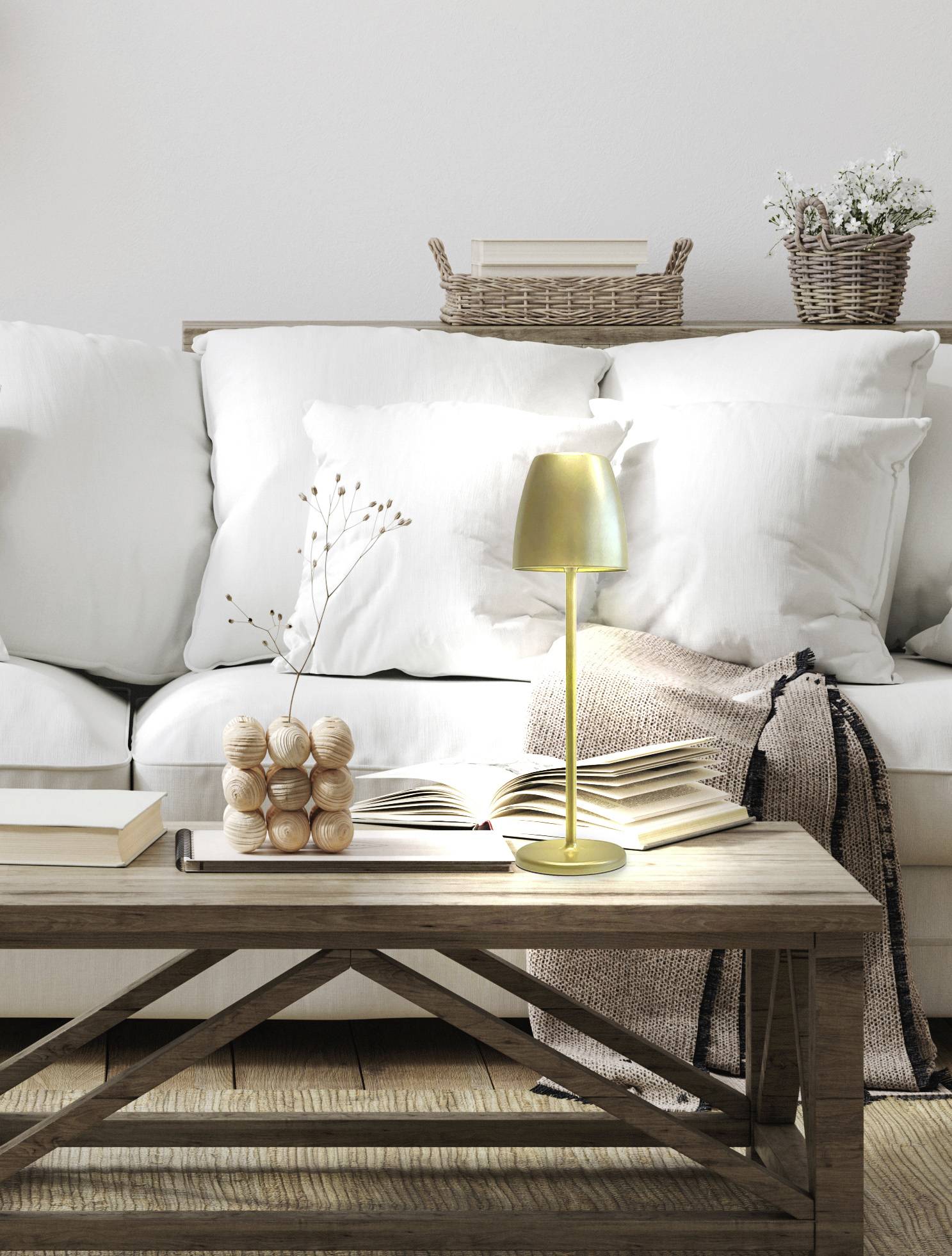 Настільна лампа Megatron TAVOLA MT68058 з акумулятором 2 Вт золота 200 лм