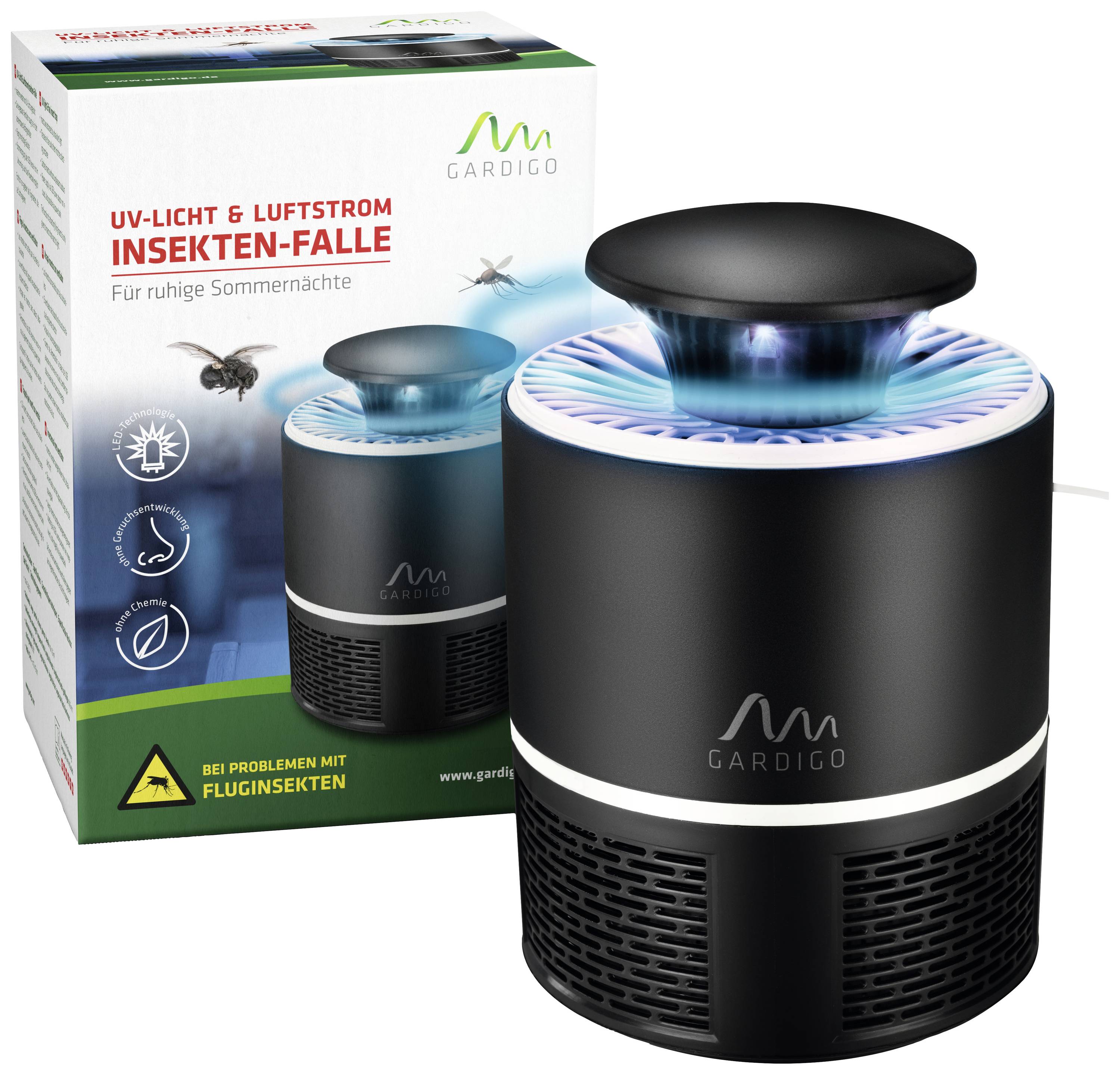 Gardigo 62454DEFR Лампа від комах УФ-лампа, електрична сітка (Ø x В) 120 мм x 180 мм 1 шт.