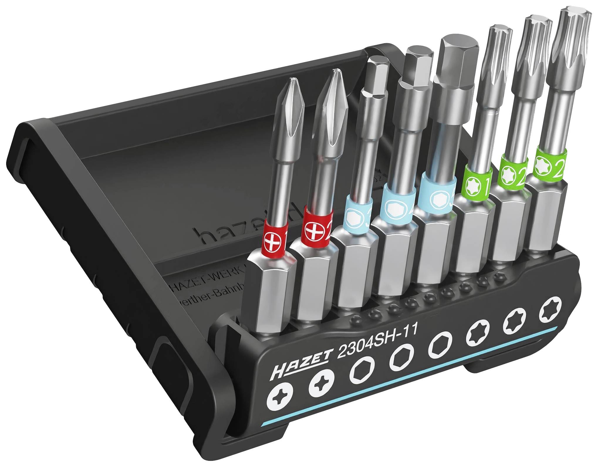 Набір біт Hazet 2304SH-11, внутрішній Т-подібний профіль, внутрішній шестигранник, хрестовий хрест