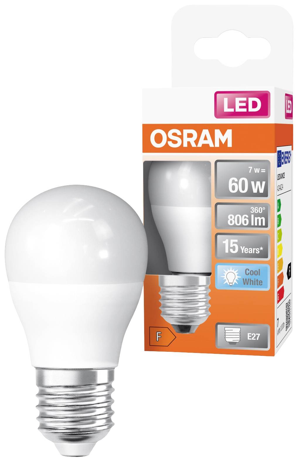 Світлодіодна лампа OSRAM HOMELIGHTING 4099854022005 E-27 7 Вт = 60 Вт біла 1 шт.