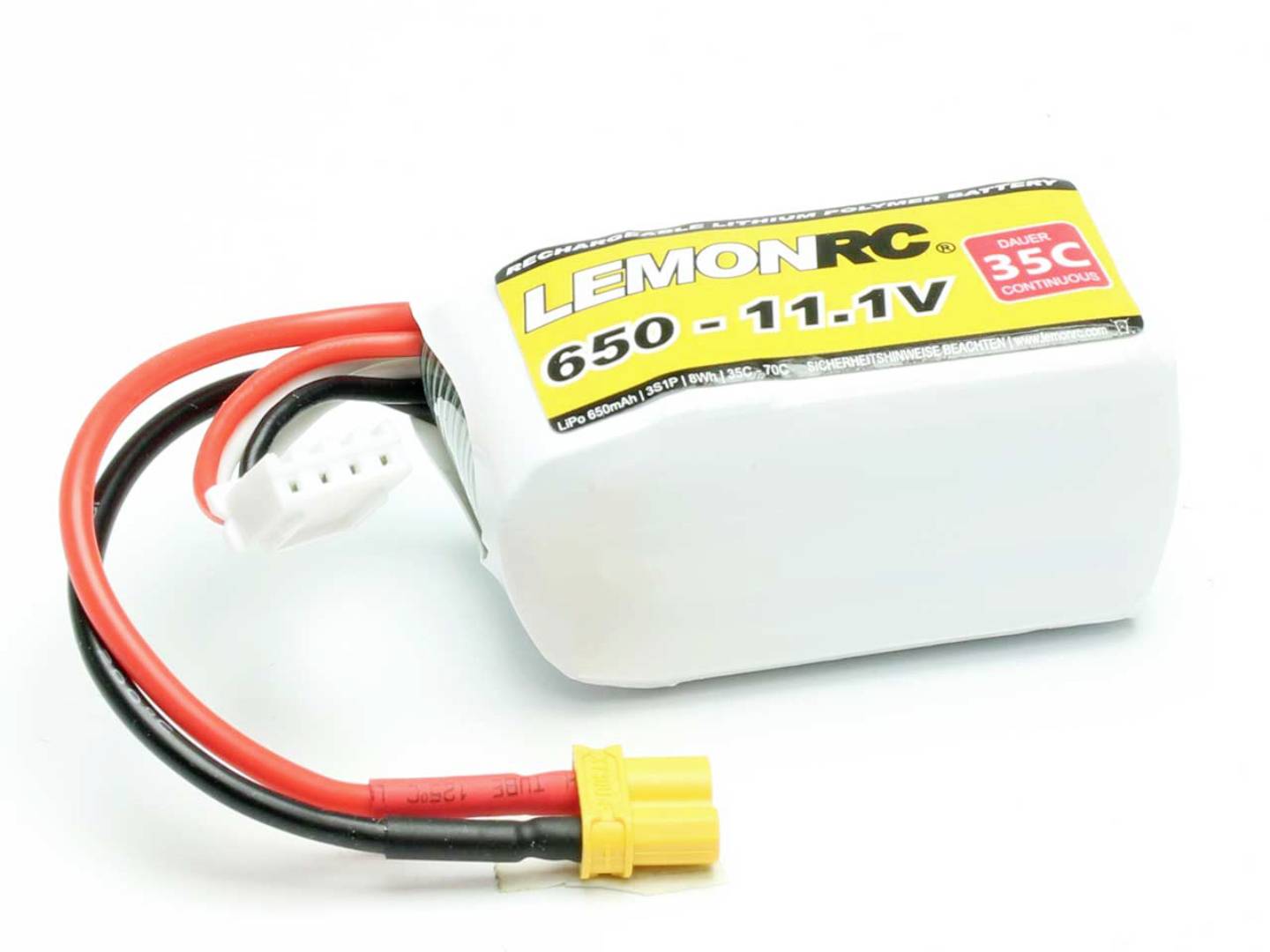 Акумулятор (LiPo) 11.1V 650mAh 35C LemonRC Softcase XT30
