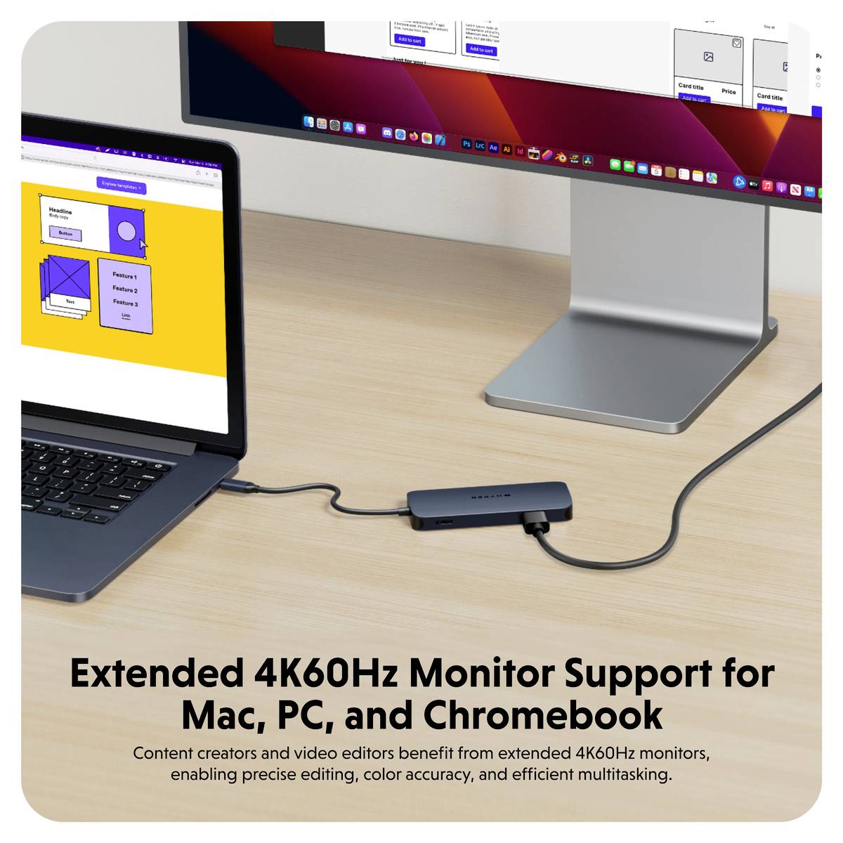 Stacja dokująca USB-C® HYPER HyperDrive EcoSmart Gen.2 Hub-6