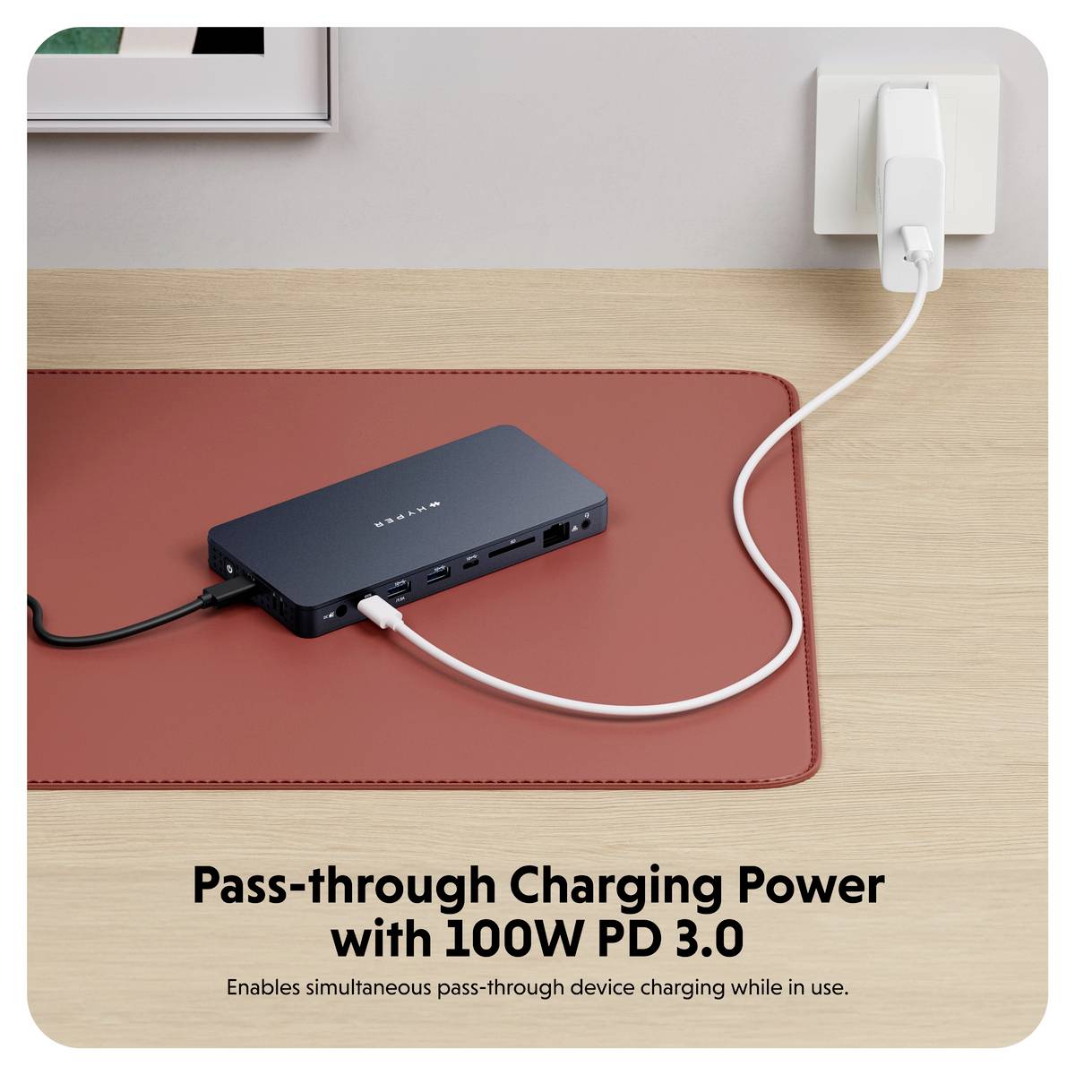 Stacja dokująca USB-C® HYPER HyperDrive Silicon Motion Docking zasilanie USB-C®-9