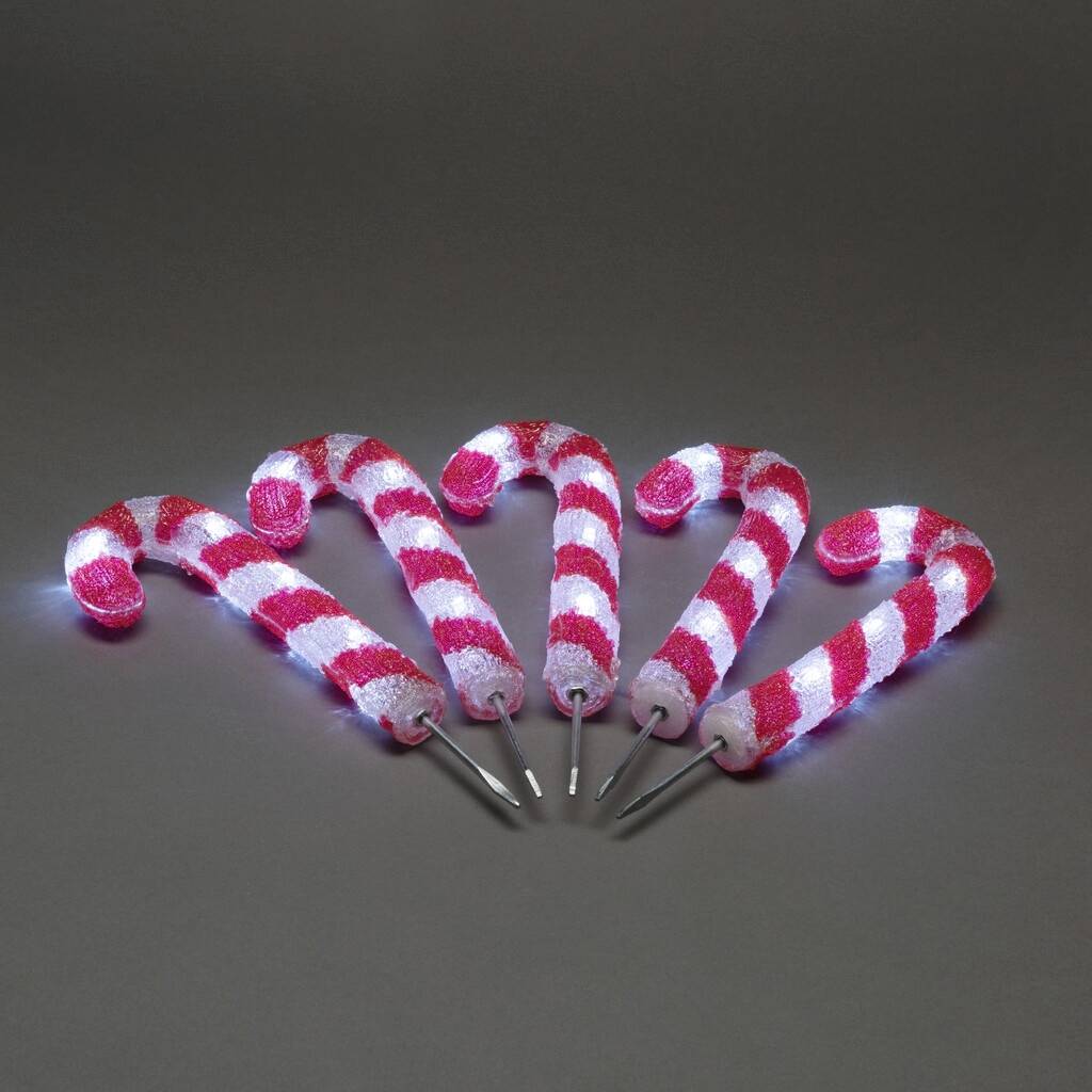 Акрилова фігурка Konstsmide 6229-203 Цукрова тростина золотисто-біла