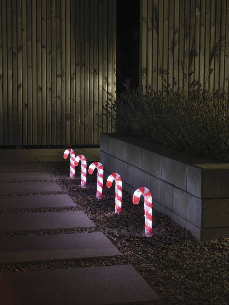 Акрилова фігурка Konstsmide 6229-203 Цукрова тростина золотисто-біла