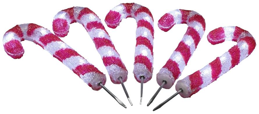 Акрилова фігурка Konstsmide 6229-203 Цукрова тростина золотисто-біла