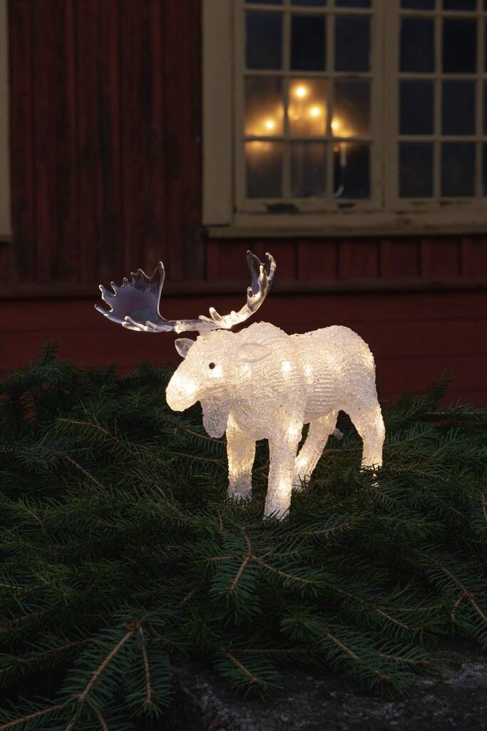 Figurka akrylowa Konstsmide 6225-103 Łoś ciepła biel ciepły biały-2