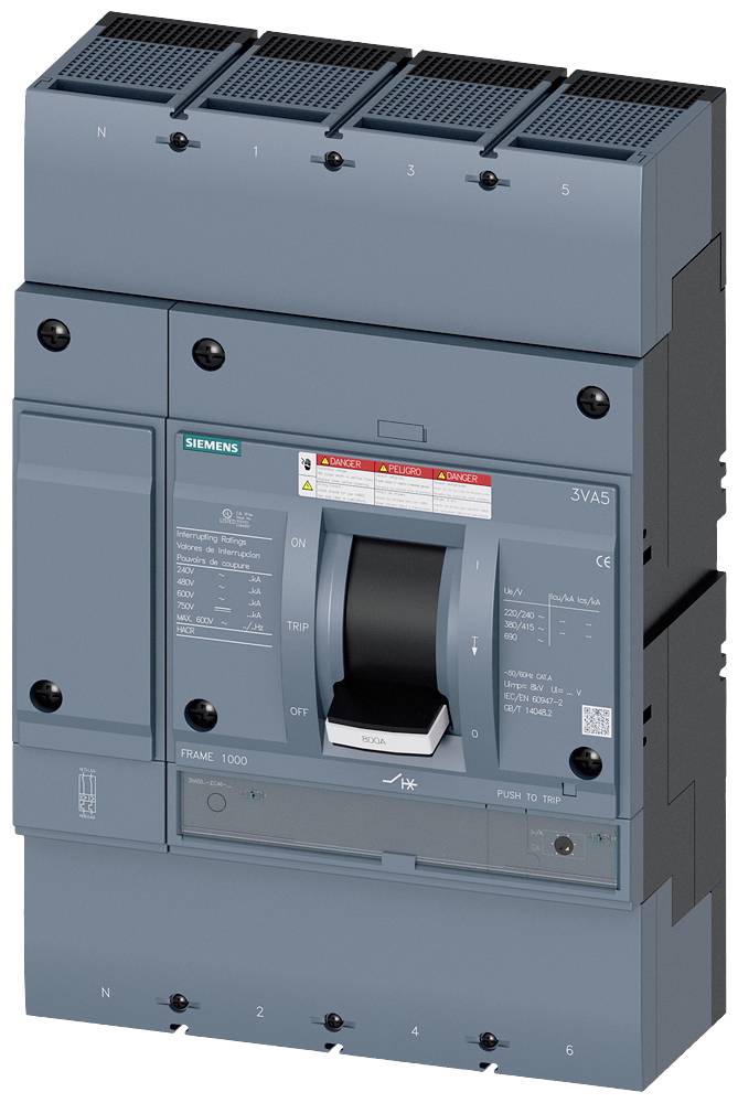 Wyłącznik zasilania Siemens 3VA5580-6EC46-0AA0 Maksymalne napięcie przełączania: 480 V DC/AC sztuka 1 szt.