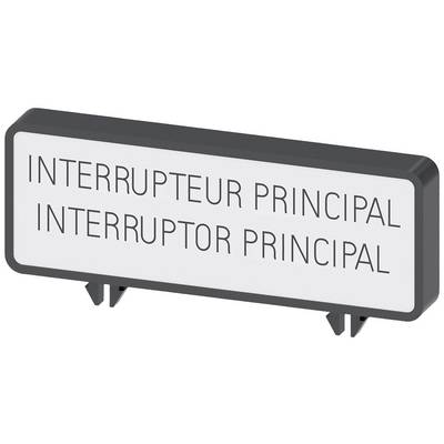 Prostokątna tabliczka wskazuje 'INTERRUPTEUR PRINCIPAL' i 'INTERRUPTOR PRINCIPAL'.