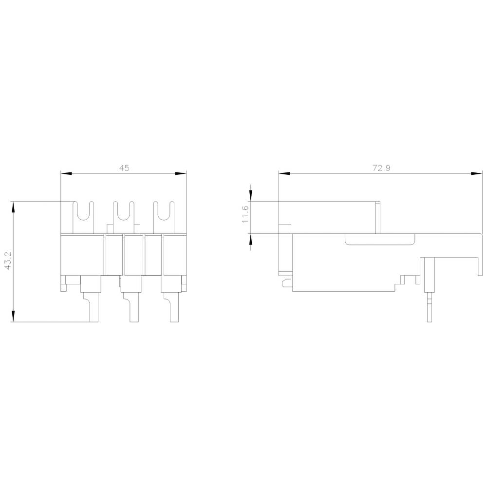 Модуль подключения Siemens 3RA2921-1AA00. Подходит для реле марки Siemens. 1 шт.