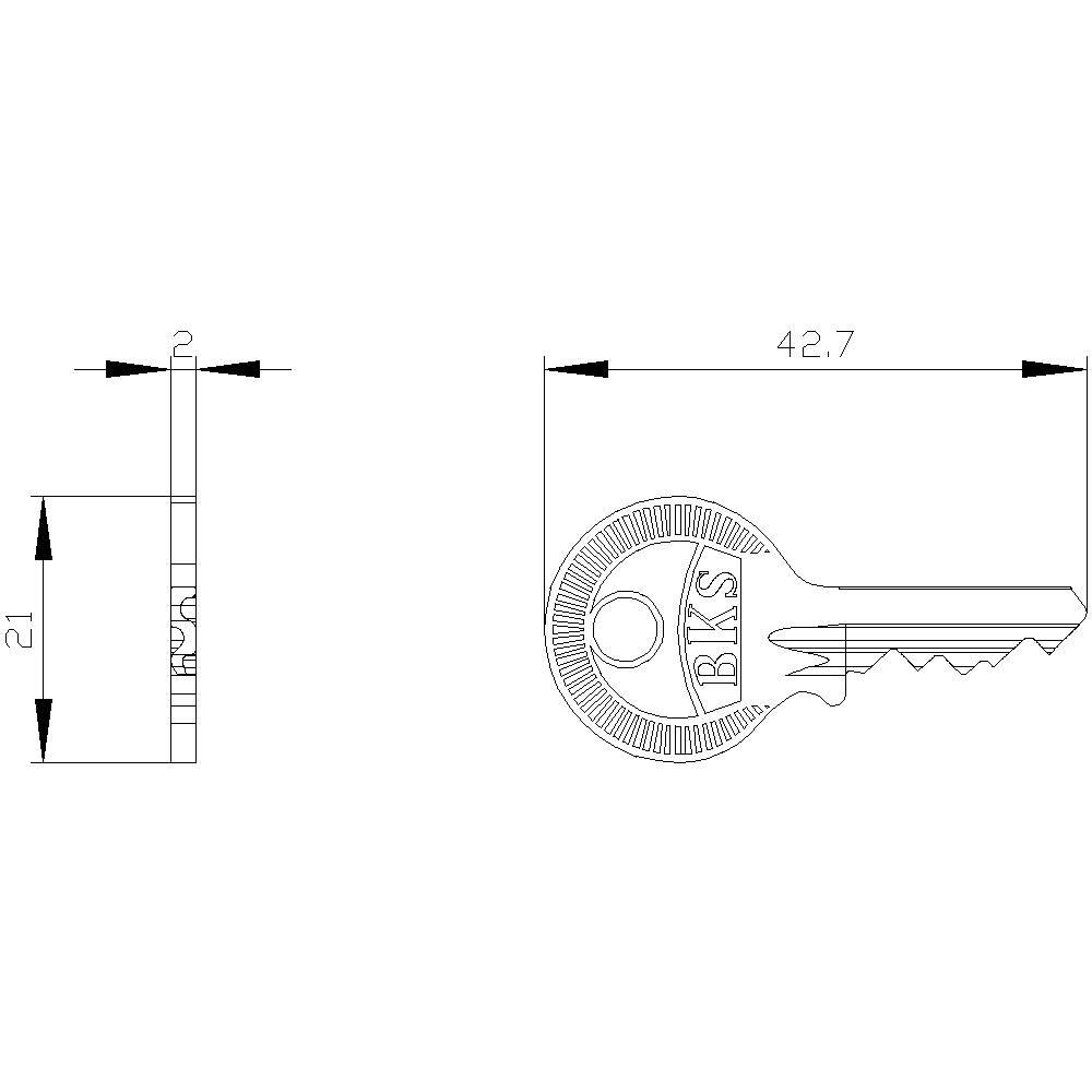 Siemens 3SU1950-0FD80-0AA0 3SU19500FD800AA0 Защита от поворота ключа (Д x Ш x В) 43 x 21 x 2 см 1 шт.