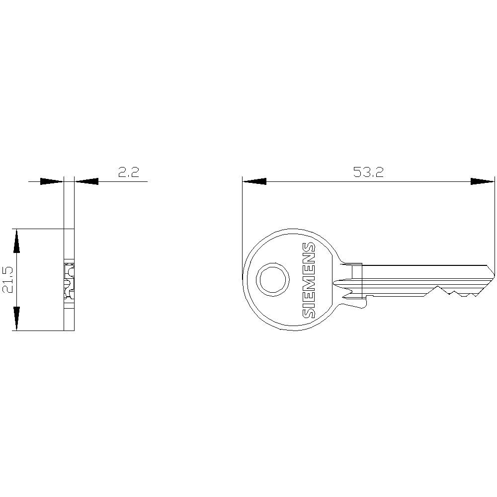 Siemens 3SU1950-0FP80-0AA0 3SU19500FP800AA0 Ключ с защитой от проворачивания, разноцветный, 1 шт.