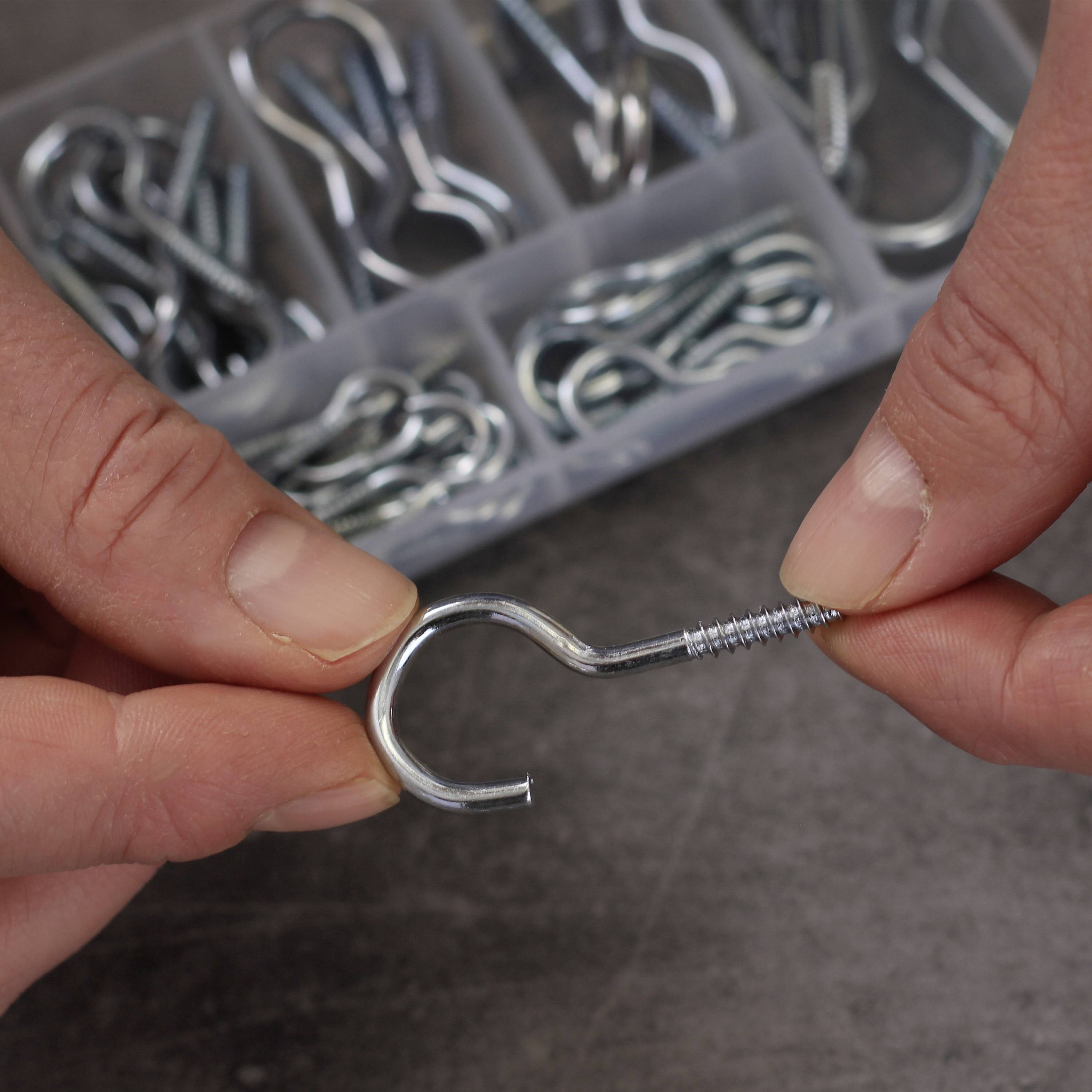 Quadrios 22SA052 Асортимент гвинтових гаків сріблястих кольорів, 55 деталей, 55 шт.