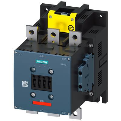Elektryczny przekaźnik firmy Siemens z widocznymi zaciskami przyłączeniowymi i logiem TÜV na górze, stosowany w zastosowaniach przemysłowych.