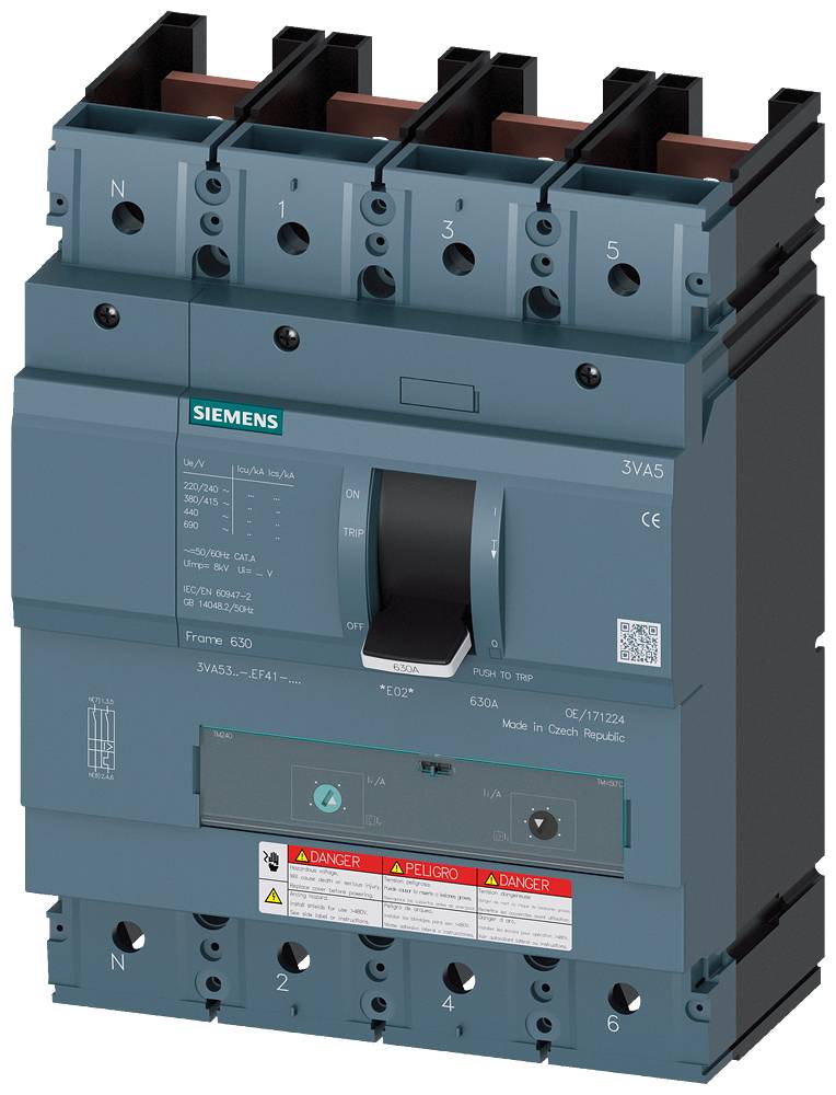 Wyłącznik zasilania Siemens 3VA5340-5EF41-2AA0 Zakres ustawienia (Prąd): 320 - 400 A sztuka 1 szt.