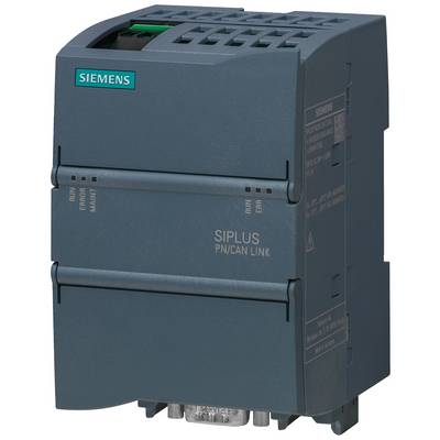 Szary elektroniczny przyrząd firmy Siemens, typ 'SIPLUS PN/CAN LINK'. Urządzenie zaprojektowane do sterowania przemysłowego i komunikacji danych.